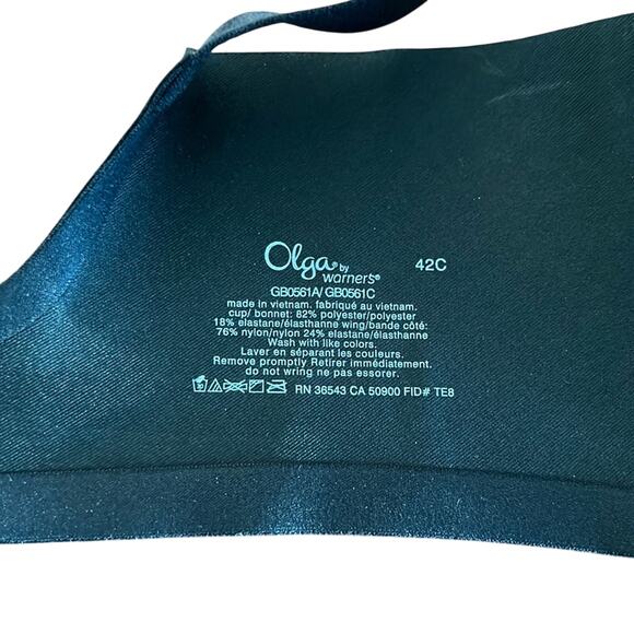 Olga 42C Black Underwire Tee Shirt Bra Woman Underwire - Picture 3 of 4